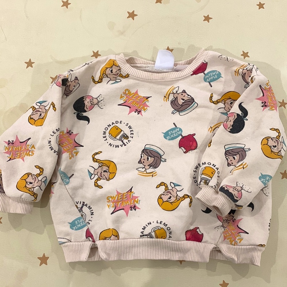 Zara sweatshirt toddler girl 12-18 months